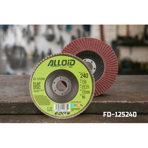 Круг лепестковый торцевой Alloid 125 мм P240 T27 (00000061771) - фото 2 Круг лепестковый торцевой Alloid 125 мм P240 T27 (00000061771) - фото 2