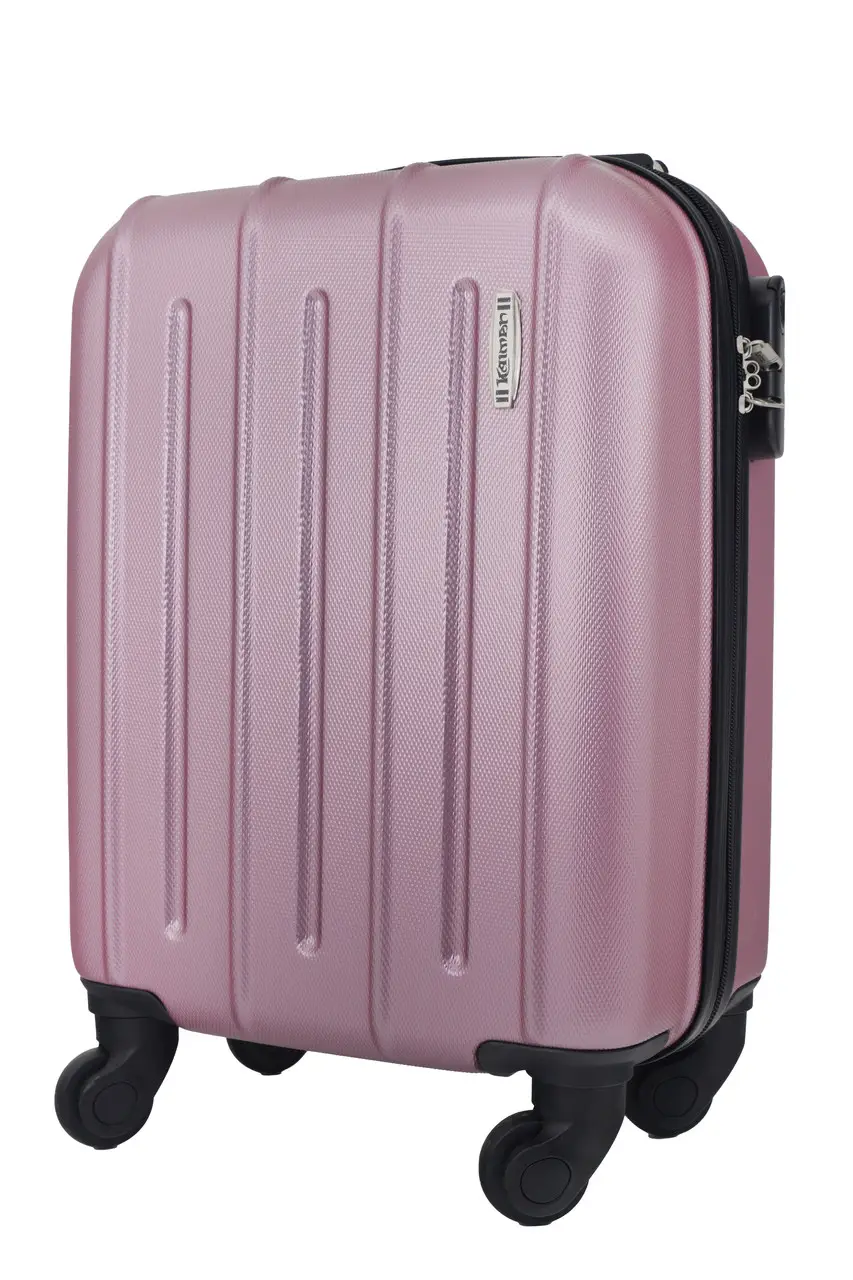Валіза пластикова KAIMAN 13021 ручна поклажа 40x30x20 см Срібно-рожевий - фото 1 Валіза пластикова KAIMAN 13021 ручна поклажа 40x30x20 см Срібно-рожевий - фото 1