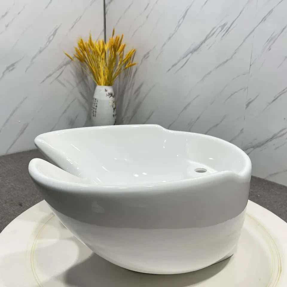 Раковина до перукарської мийки ДенІС professional Лілія 013 керамічна Білий (1453070061) - фото 3 Раковина до перукарської мийки ДенІС professional Лілія 013 керамічна Білий (1453070061) - фото 3