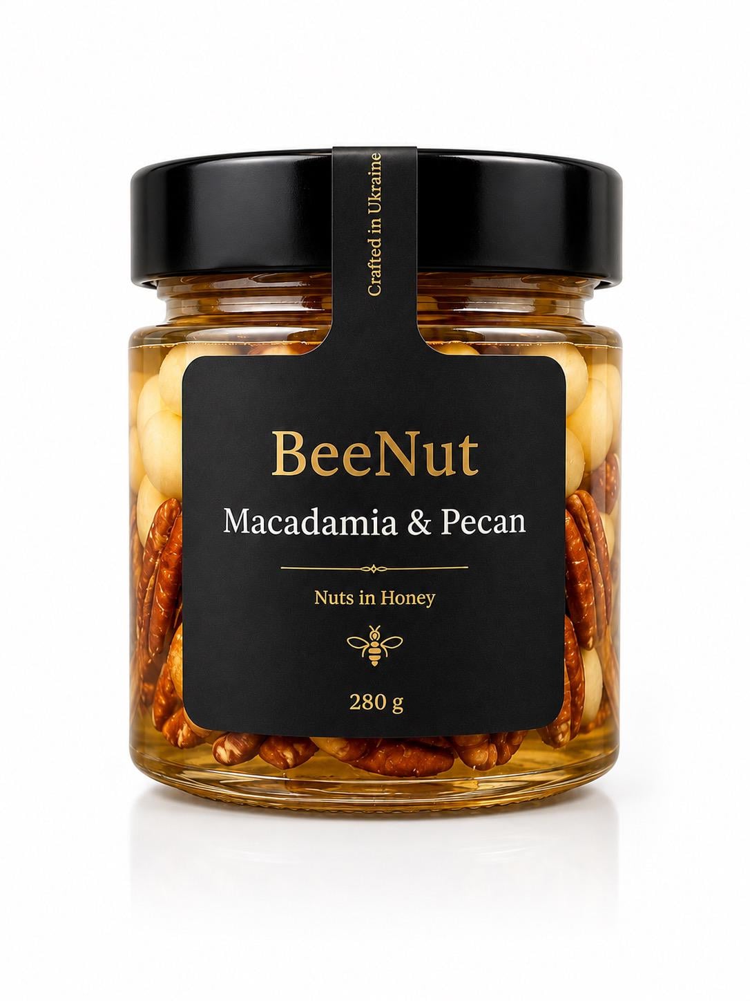Орехи в меде BeeNut Макадамия и пекан 280 г