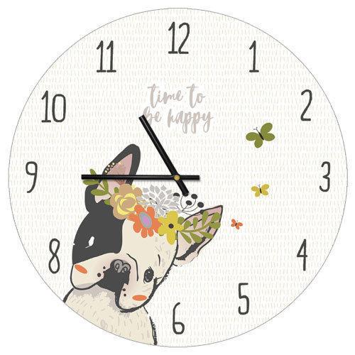 Часы настенные круглые Presentville Французкий бульдог 36 см (CHR P DOG006)