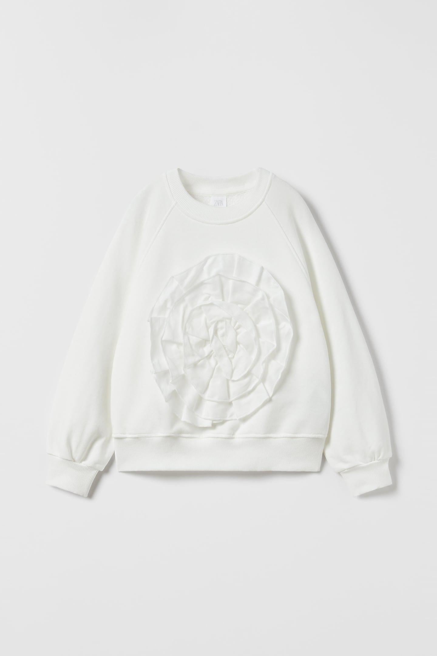 Свитшот с цветком для девочки Zara р. 152 Белый (5767622251) Свитшот с цветком для девочки Zara р. 152 Белый (5767622251)