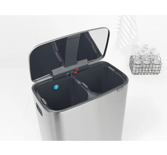 Бак для сміття Brabantia Bo Pedal Bin 2х30 л Темно-сірий (211461) - фото 5