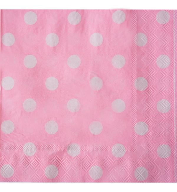 Серветки святкові Light 15 шт. 33х33 см Pink (51140)