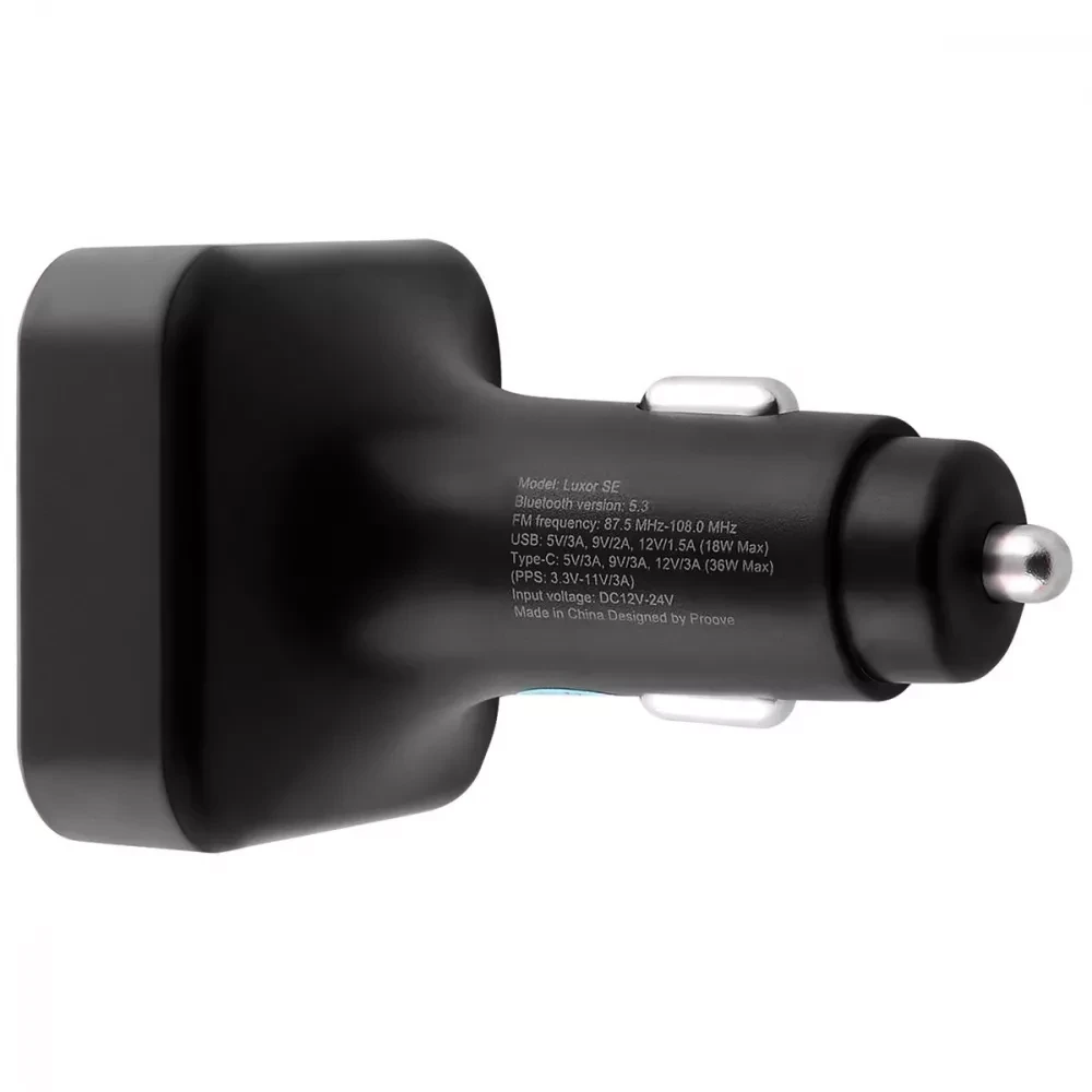 FM-трансмиттер Proove FM Launcher Luxor SE 36W PD/QC3.0 Type-C/USB Gray - фото 4