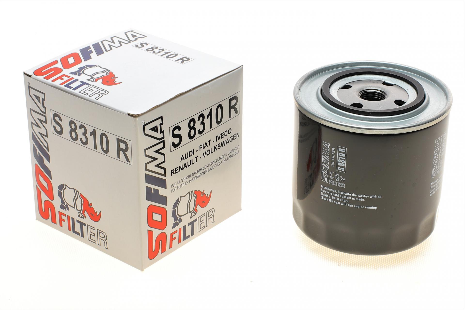 Фільтр масляний SOFIMA для VW T4 1,9D/TD -96/Audi A6 2,5TDI -97 - S 8310 R)