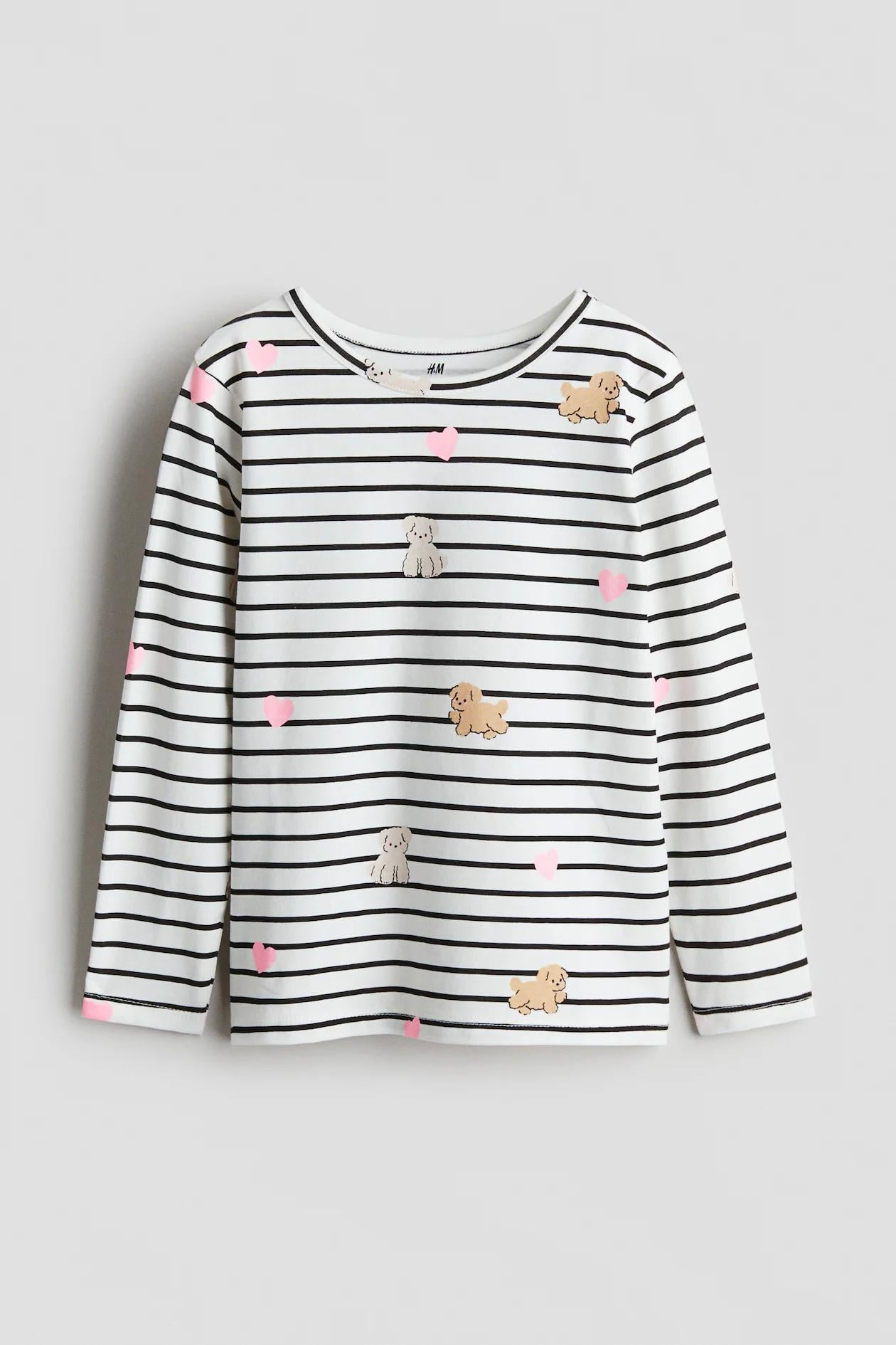 Лонгслів для дівчинки H&M 92 см Білий (25111707A)