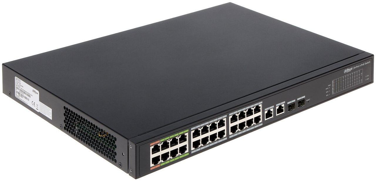 24-портовый управляемый PoE коммутатор c 8 портами ePoE Dahua DH-LR2226-24ET-360