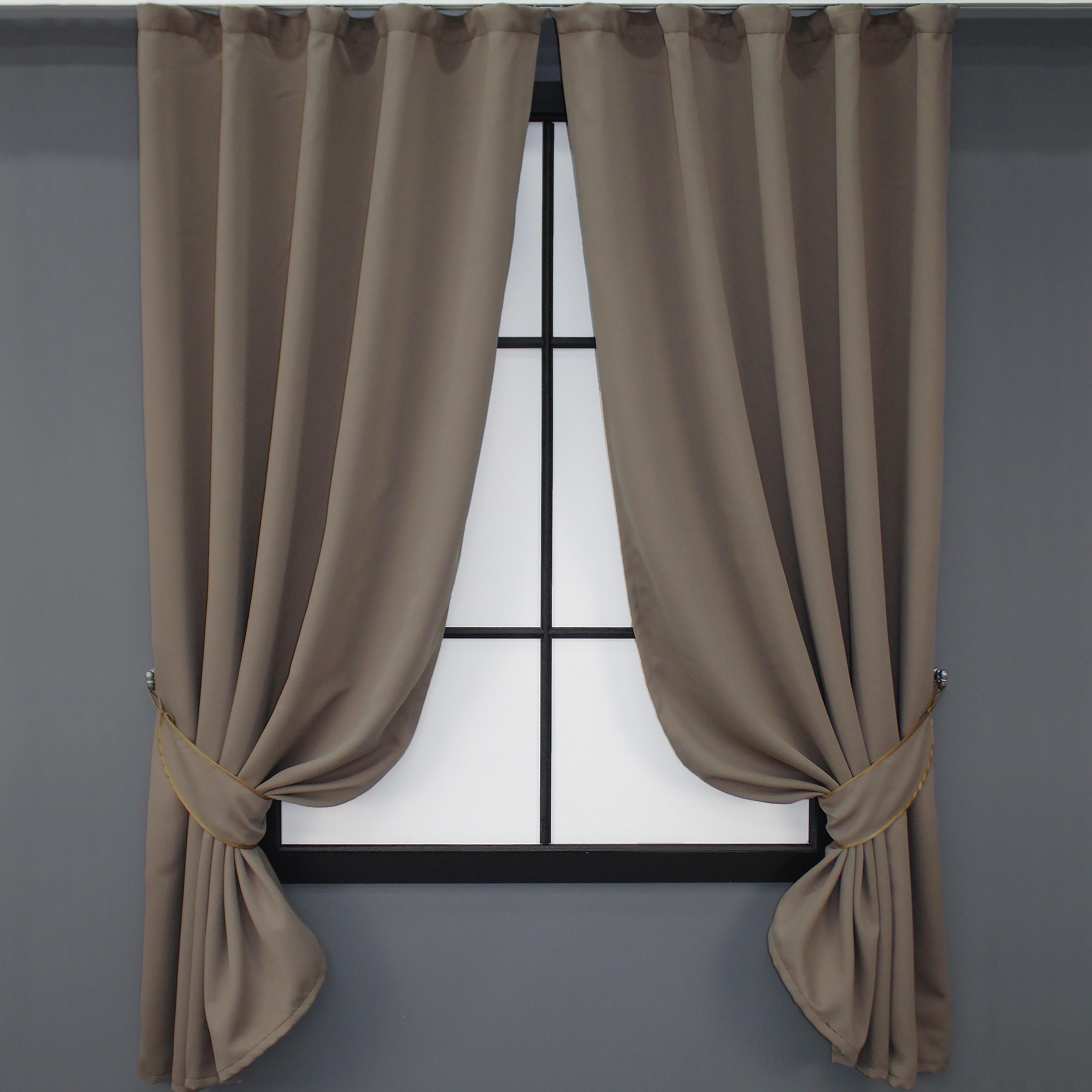Комплект штор коротких VR-Textil Блекаут Bagema Rvs № 1289ш 130х170 см 2 шт. Какао (35-0024)