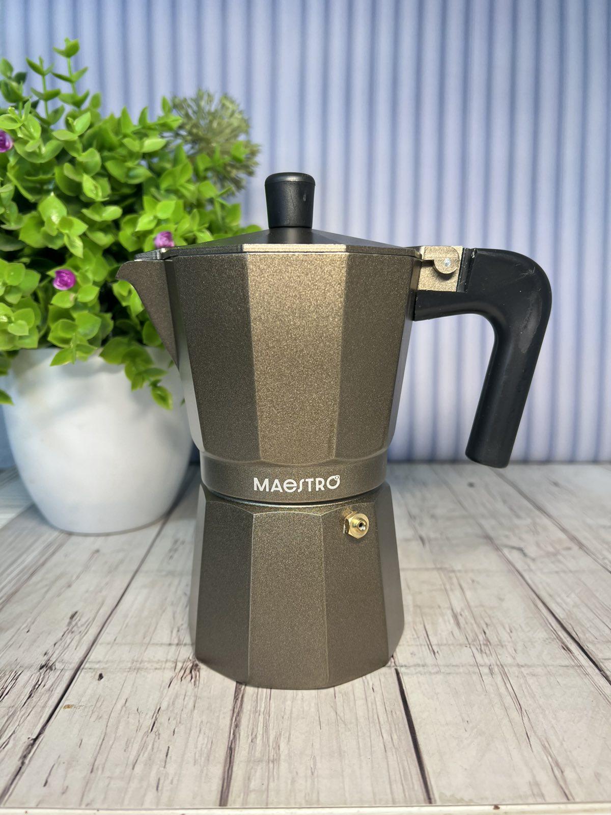 Кофеварка гейзерная Maestro Espresso Mocha алюминиевая на 6 чашек 300 мл (58524)