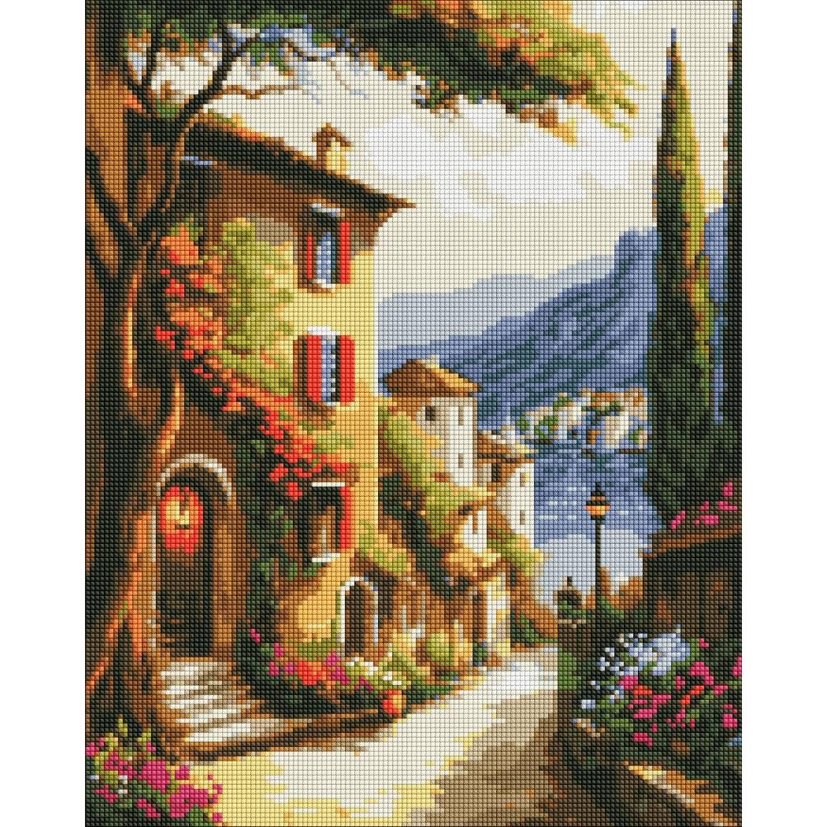 Алмазная мозаика Идейка Курортный городок 40х50 см (AMO7746)