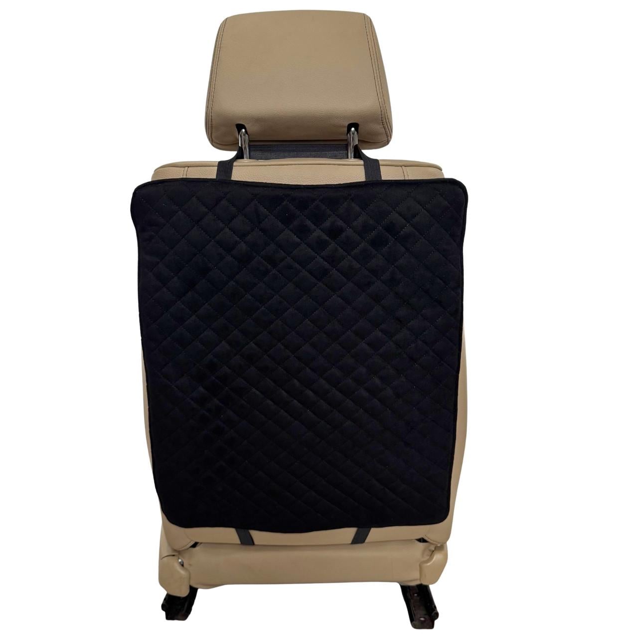 Накидка защитная на спинку переднего сиденья Runa с алькантары Черный (426-1-N)