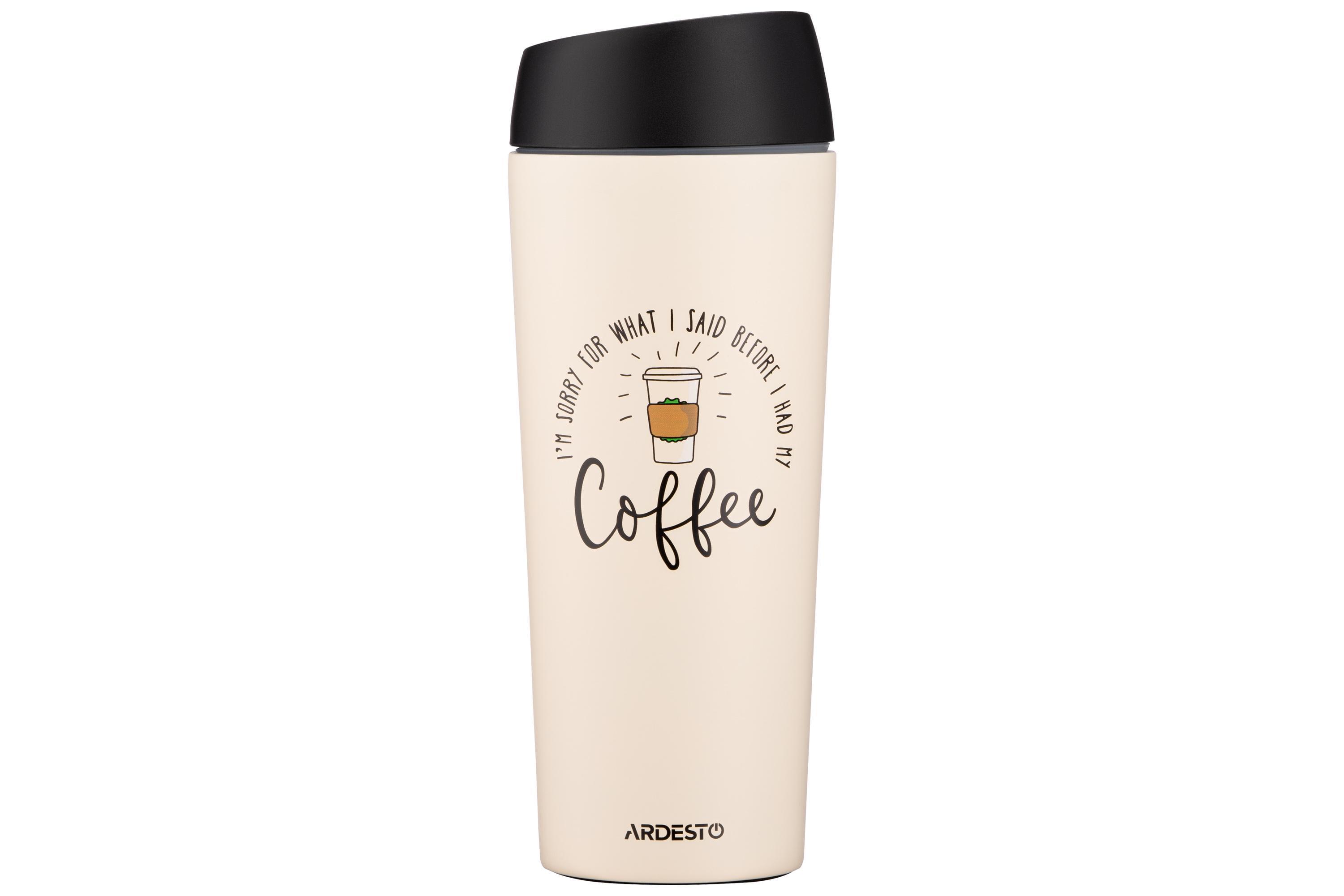 Термокружка Ardesto Coffee Time 450 мл Бежевый (AR2645C)