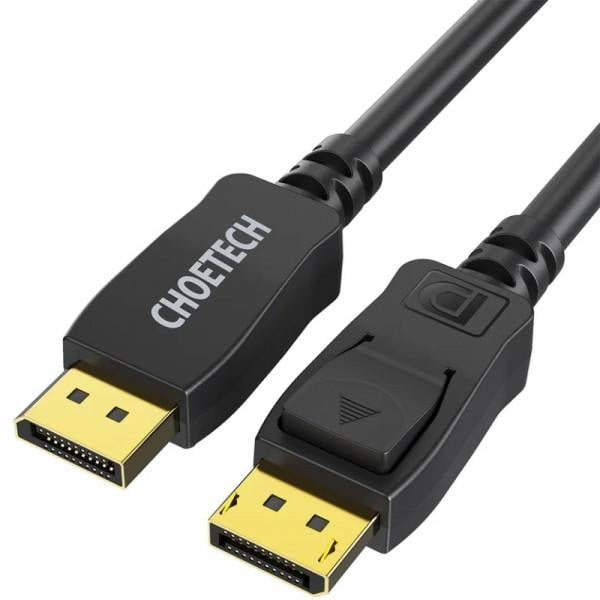 Кабель Choetech DisplayPort M-M 2 м V1.4 8K 60Hz Black (XDD01-V1-BK)