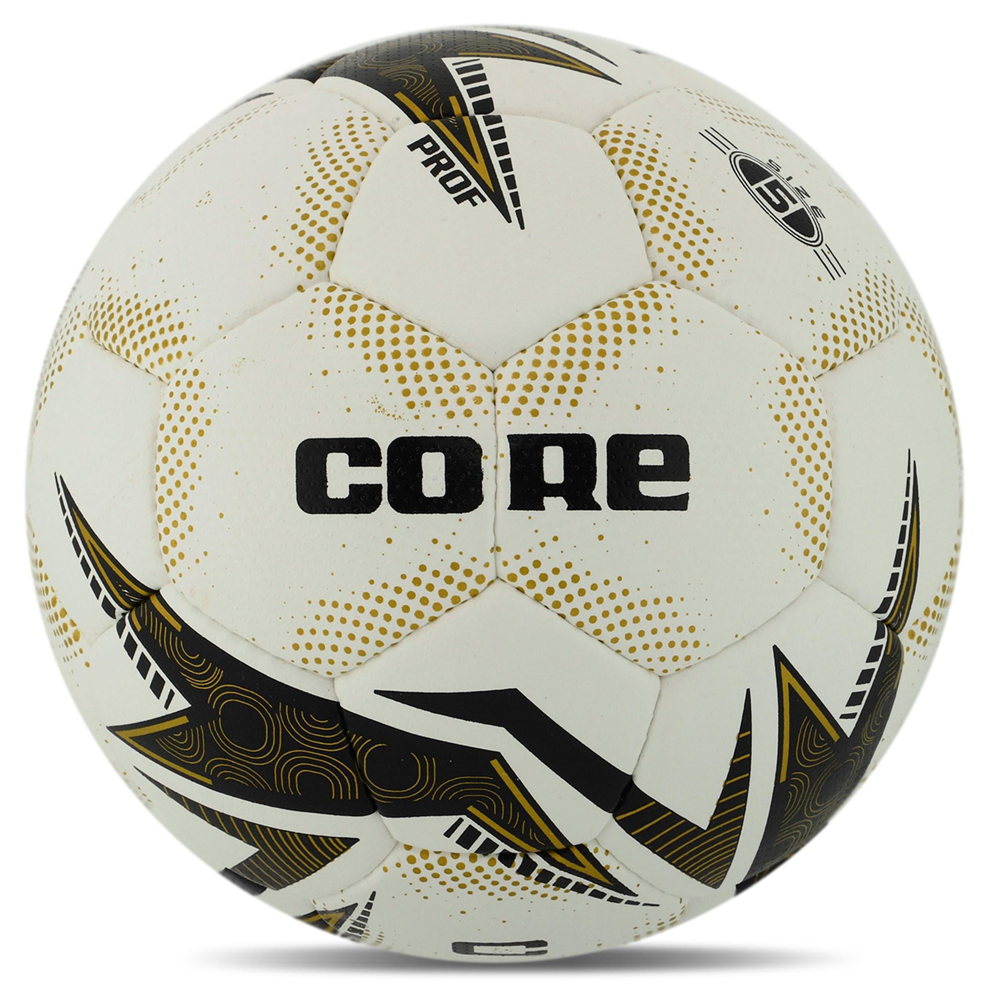 Футбольний м'яч FB-8458 Core PROF PU р. 5 Білий/Золотий (6936116103747)