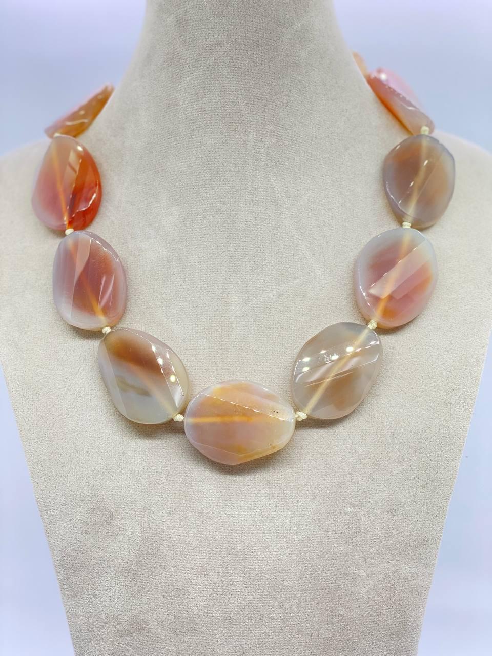 Бусы агат 49 см Коричневый (810)