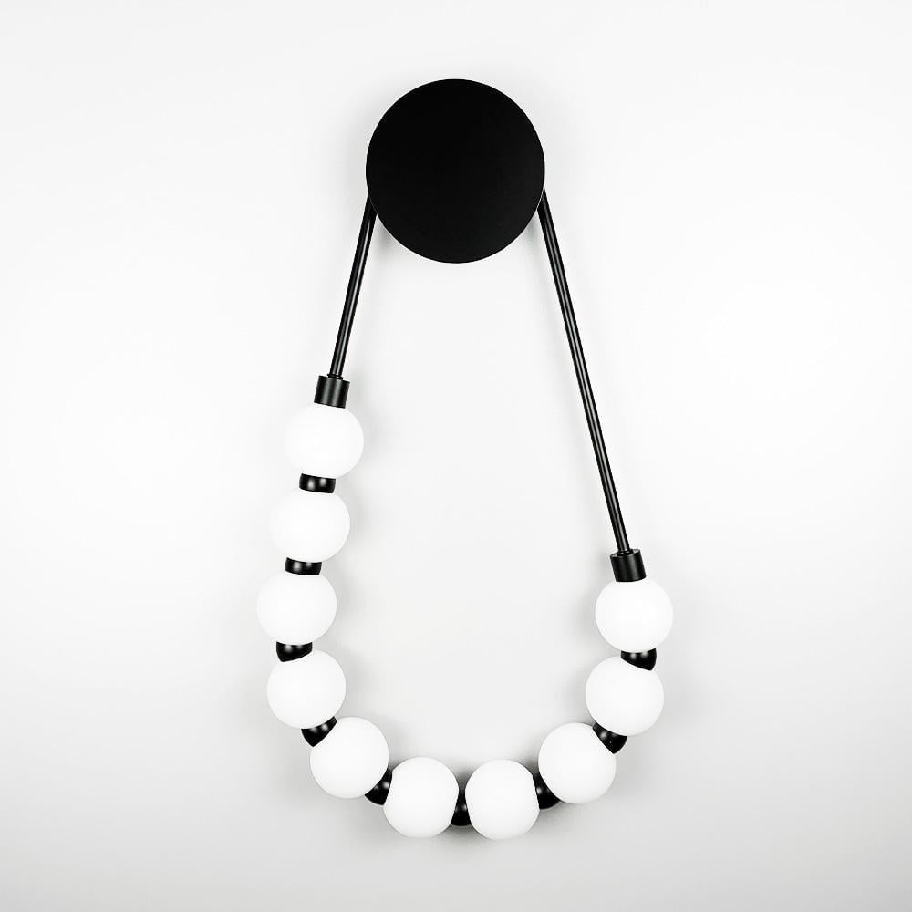 Светильник Line.F WFZ 1/10 настенный с акриловыми бусинами Черный (2430_4139)