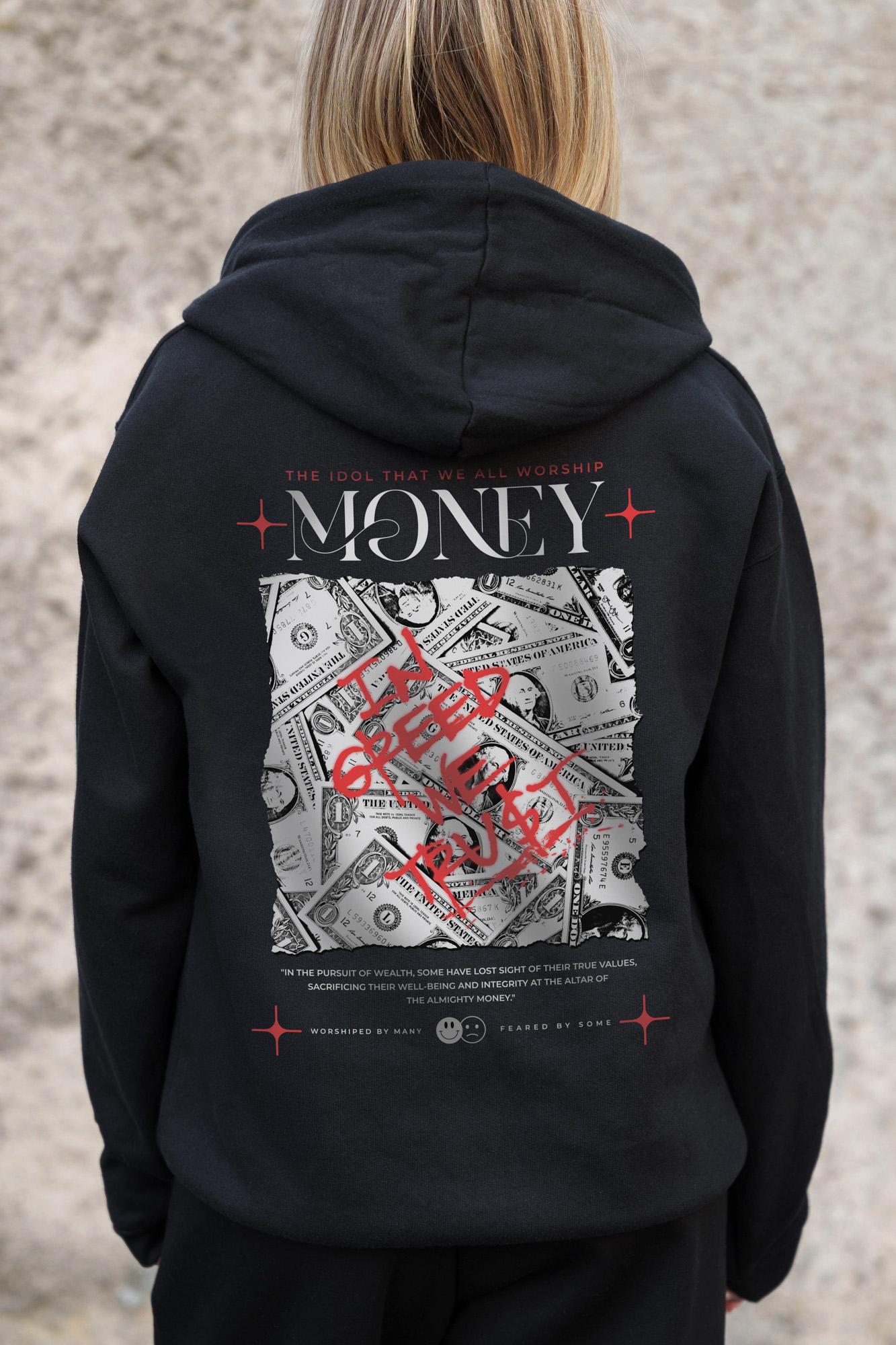 Худи-зип с принтом Without Money Grafity  Kane S/M Black (S/M8055842) - фото 9