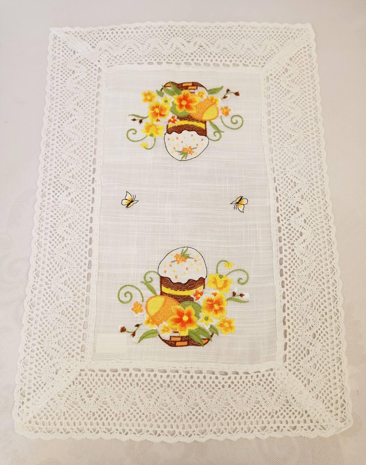 Дорожка пасхальная 40x60 см Happy Easter White (CN14656)