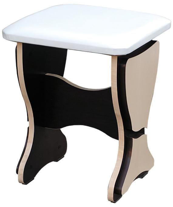 Табурет МАКСИ-МЕбель Бокал мягкий обивка ткань 2 категории Венге магия/Дуб молочный (10885)