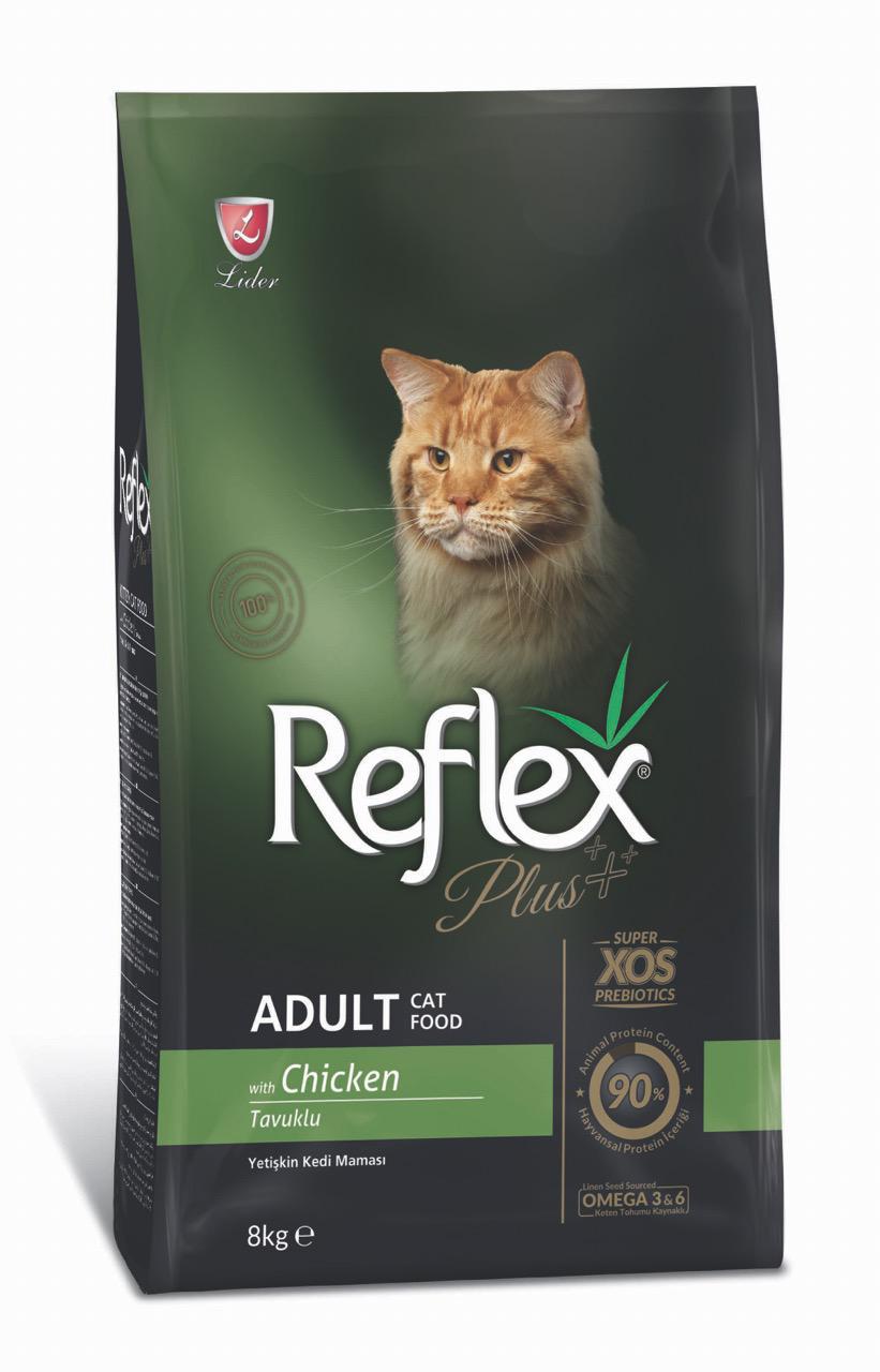 Корм сухой Reflex Plus Cat Chicken с курицей для взрослых котов 8 кг (RFX-P323) - фото 1 Корм сухой Reflex Plus Cat Chicken с курицей для взрослых котов 8 кг (RFX-P323) - фото 1
