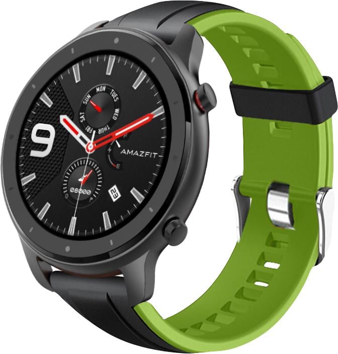 Ремешок Coholl для Amazfit GTR 47 мм Black/Green (16276)
