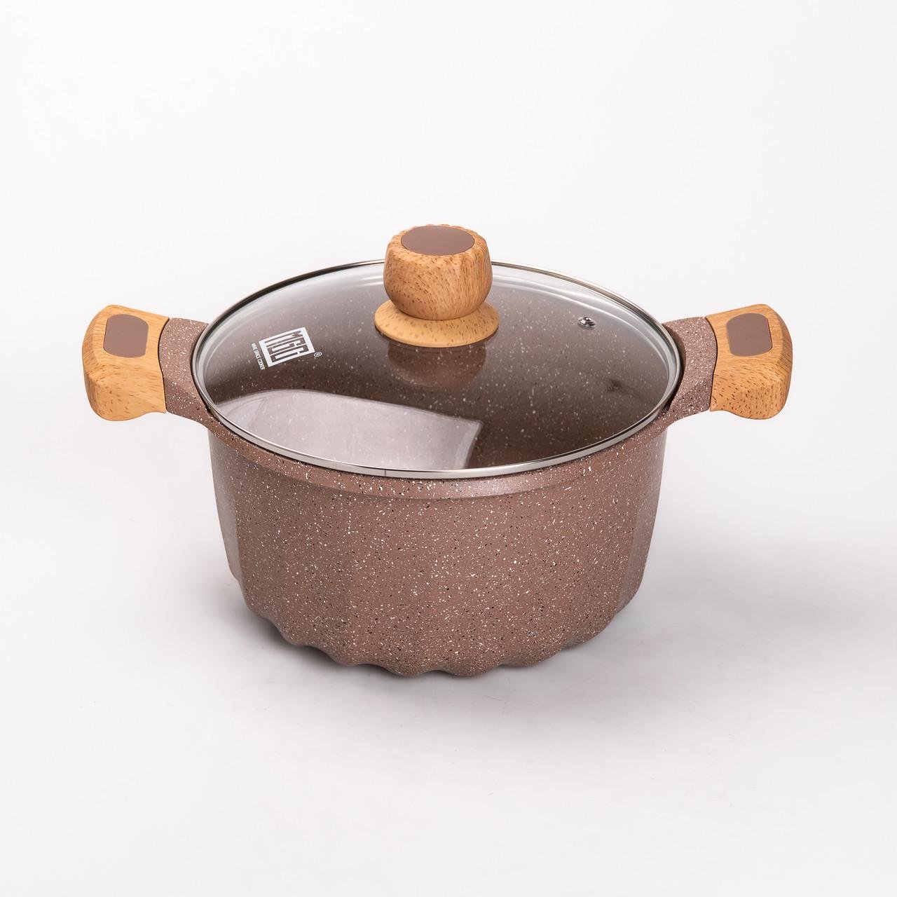 Набор посуды MGC кастрюли 3 шт./лопатка/половник Кофейный - фото 3