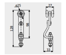 Каретка Roll Grand Стрикс М1 для підвісних систем/механізмів і воріт 100 кг - фото 2 Каретка Roll Grand Стрикс М1 для підвісних систем/механізмів і воріт 100 кг - фото 2