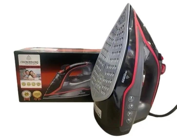 Утюг Crownberg CB-7451 антипригарное покрытие 2600 Вт вертикальное отпаривание Черный/Красный (2732520529)