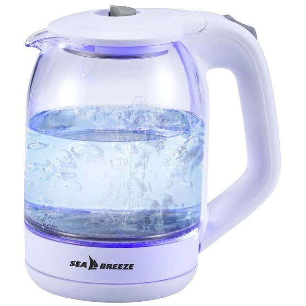 Электрочайник SeaBreeze SB-015 стеклянный 1,8 л 1500 Вт White (tf5876)