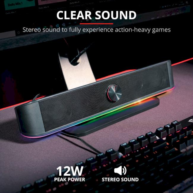 Саундбар Trust Gaming GXT 619 Thorne RGB Illuminated Soundbar 6 Вт Чорний (24007) - фото 7