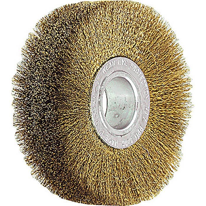 Щітка циліндрична Lessmann 80х20 мм ширина 18-20 мм латунний гофрований дріт 0,2 мм 10000 об/хв 312542 (13781)