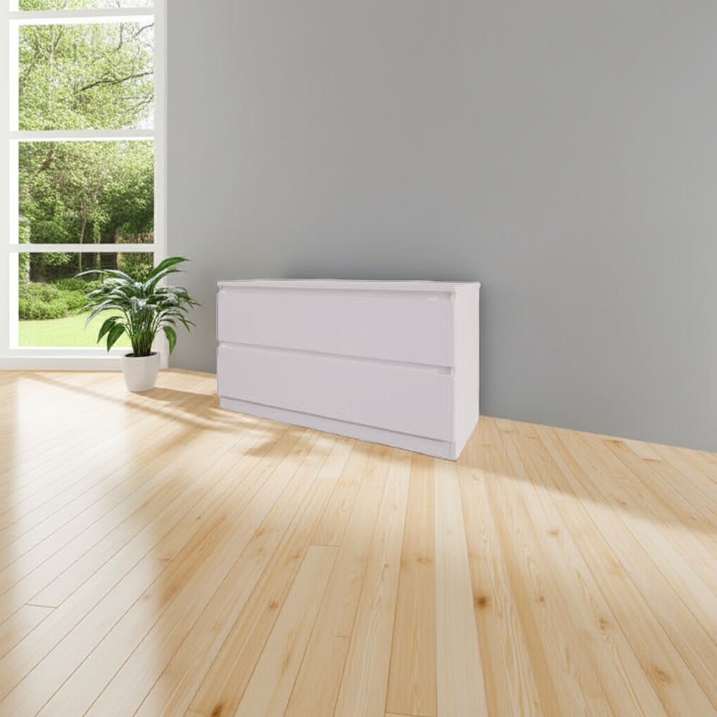 Комод MEBEX на 2 шухляди 100х40х54,4 см Білий (VM2B1000WH) - фото 4