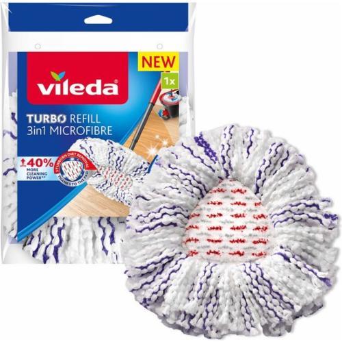 Насадка для швабры сменная Vileda Turbo Microfibre 167749 3в1 (4023103227439)