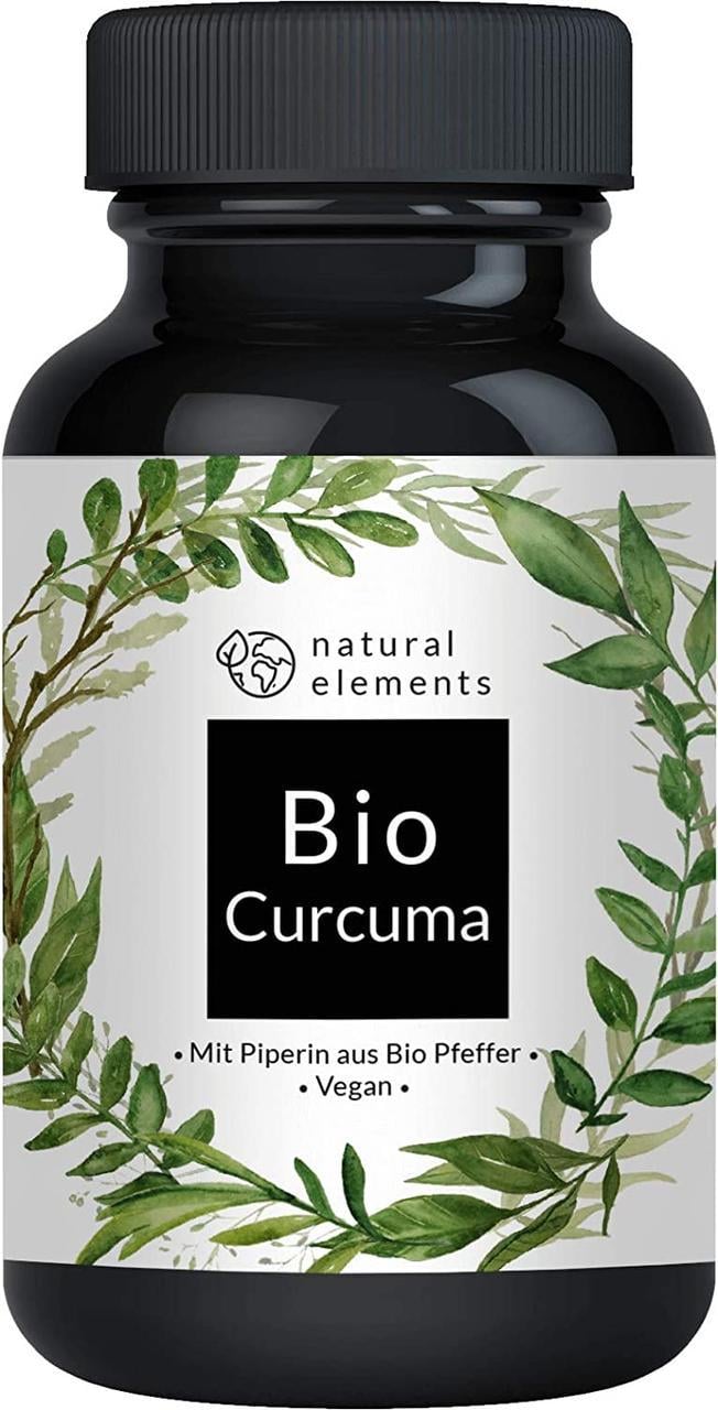 Вітаміни для імунітету Natural Elements Органічна куркума 4542 мг 180 капс. (50093NEBiCu180K)