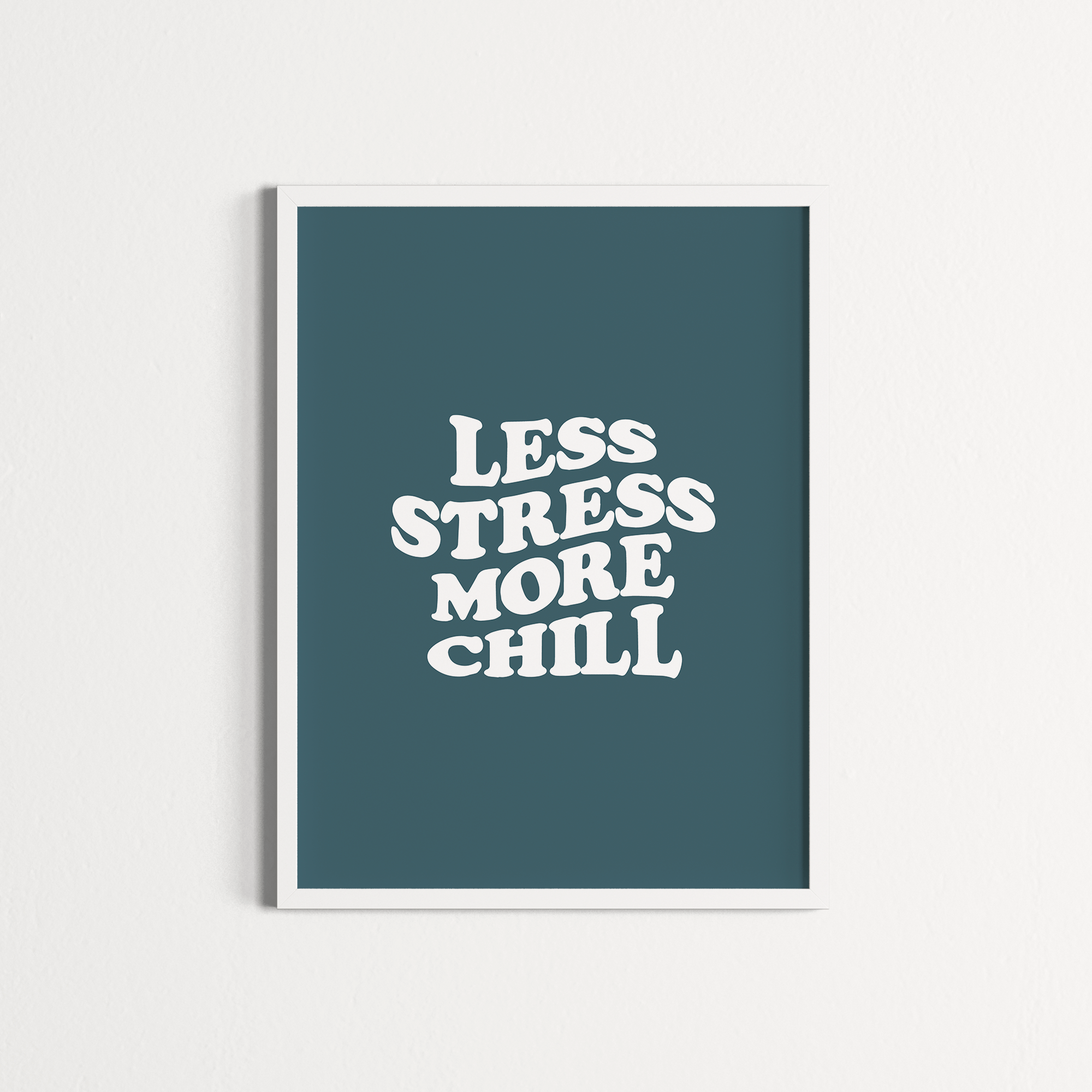 Постер Wonders "Less stress more chill" в рамке 30х40 см (9618150)