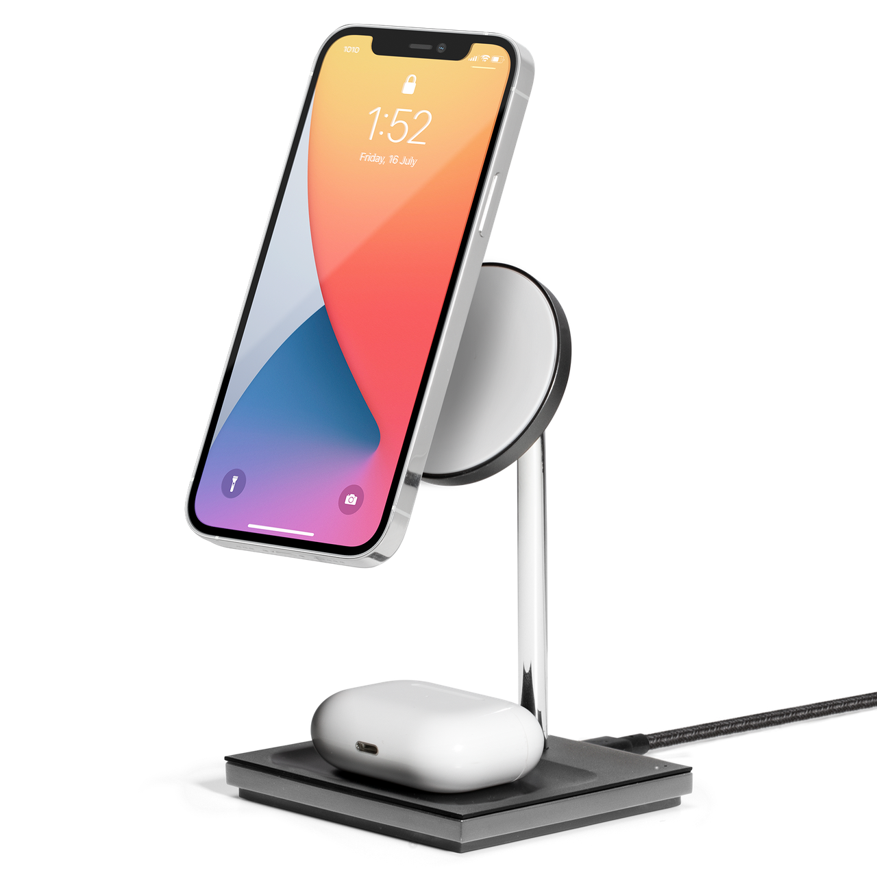 Бездротова зарядка Native Union Snap 2-in-1 Magnetic Wireless Charger, Cosmos Black (SNAP-2IN1-WL-BLK)