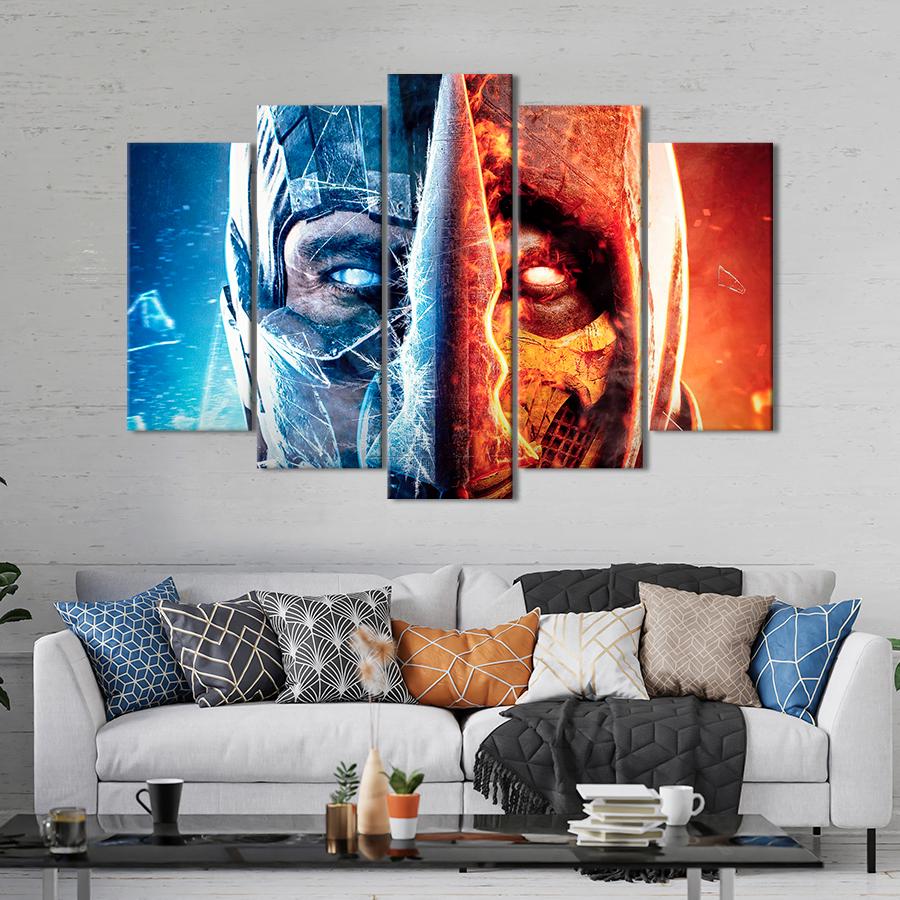 Настінний декор Постер Mortal Kombat: Скорпіон проти Саб-Зіро 187x119 см (A218-5)