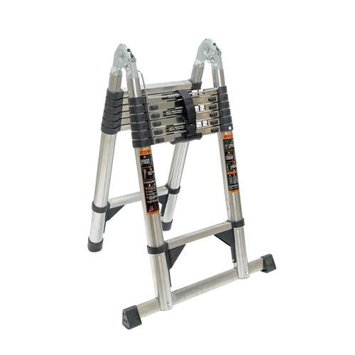 Лестница телескопическая складная 2,9 м и 2,9 м нержавеющая сталь (5244)