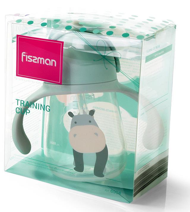 Бутылочка детская Fissman Babies Бегемот с ручками 260 мл - фото 4 Бутылочка детская Fissman Babies Бегемот с ручками 260 мл - фото 4