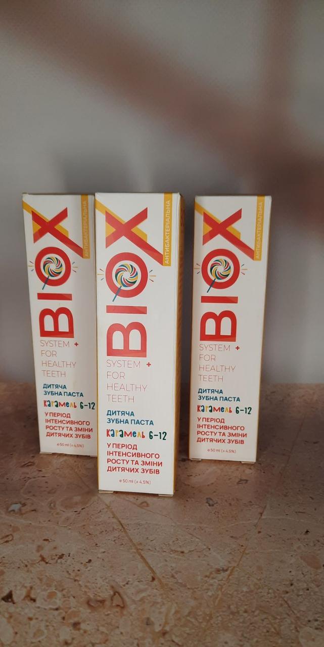 Зубна паста дитяча натуральна Biox від 6-12 років 5 мл Карамель (1907417614) - фото 7 Зубна паста дитяча натуральна Biox від 6-12 років 5 мл Карамель (1907417614) - фото 7