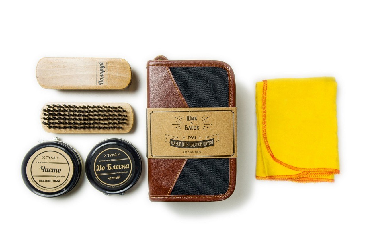 Набор для чистки обуви "Шик и блеск" 5 пр.