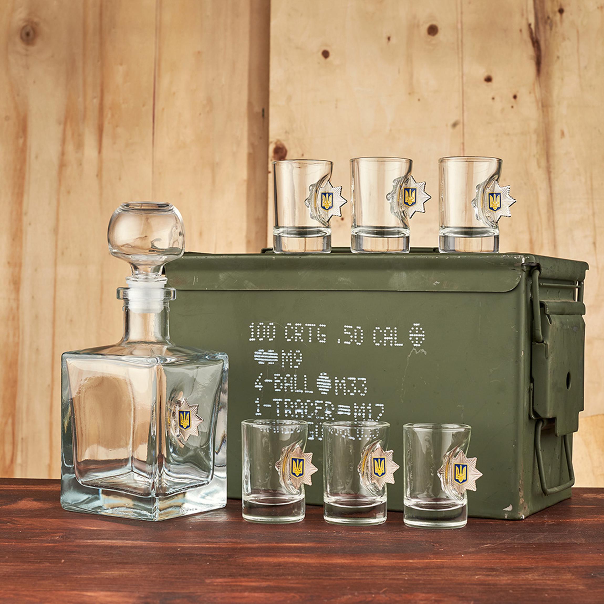 Набор VSKLO БК маленький графин и рюмки Полиция (28918591) - фото 5 Набор VSKLO БК маленький графин и рюмки Полиция (28918591) - фото 5