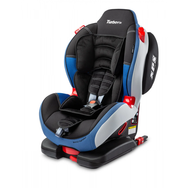 Автокресло Caretero Sport Turbo Fix 1-2 группа 9-25 кг с системой Isofix Синий/Черный (219305)