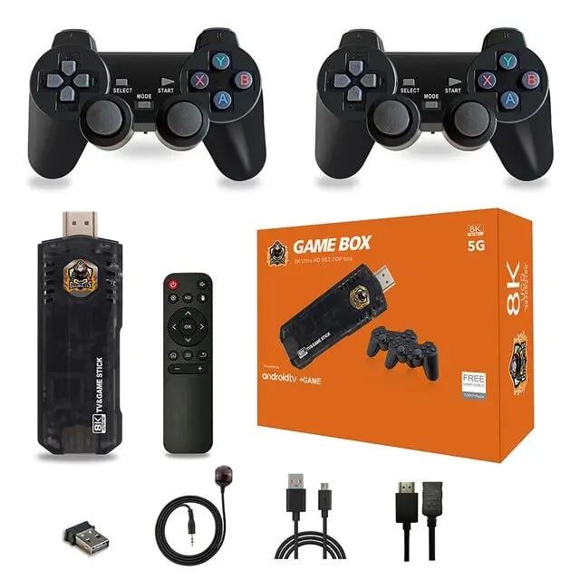 Игровая приставка GAME BOX X8 8K/5G Android 12 micro USB 2 джойстика MicroSD Black