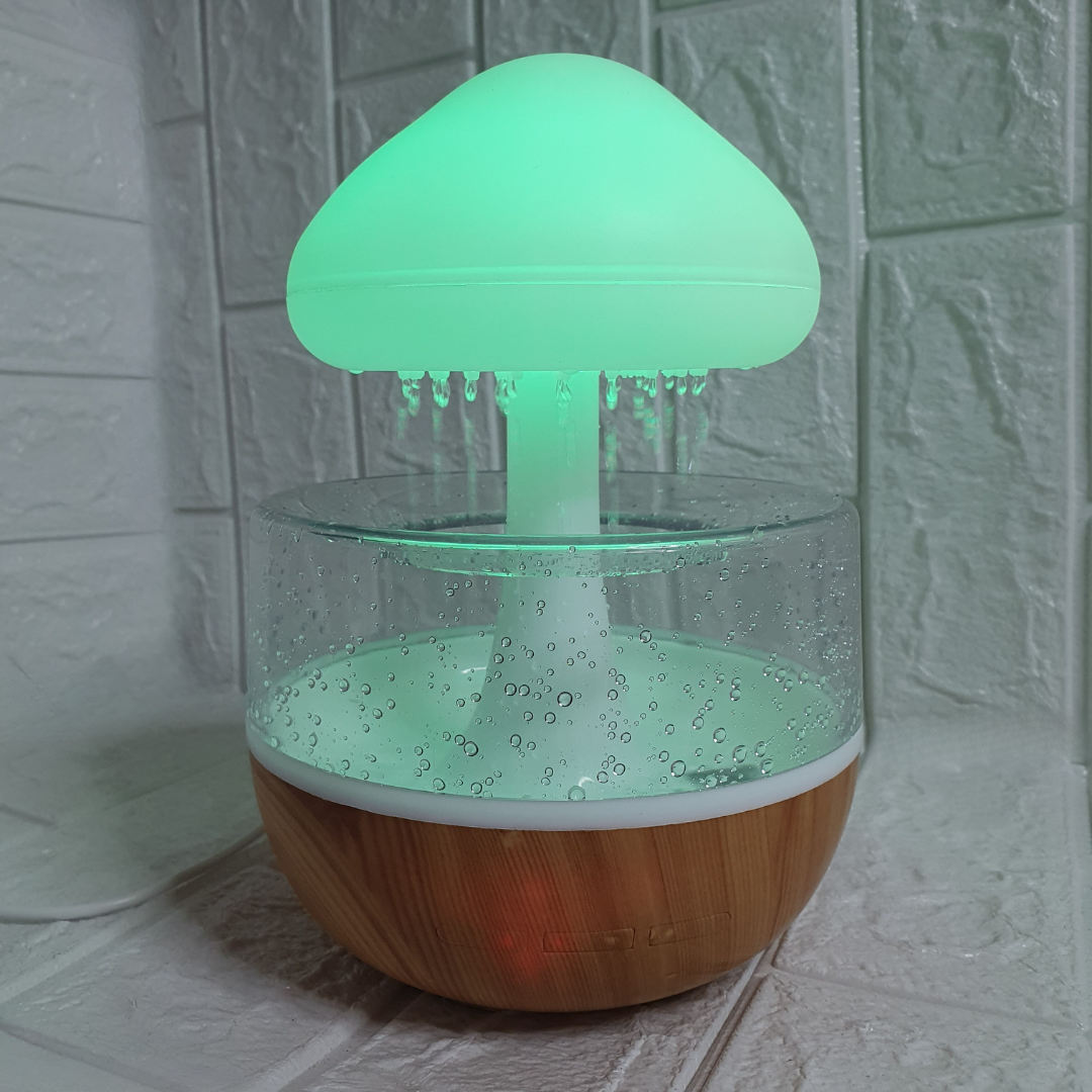 Увлажнитель воздуха ночник Rain Humidifier Гриб настольный с подсветкой (HUM-24) - фото 4