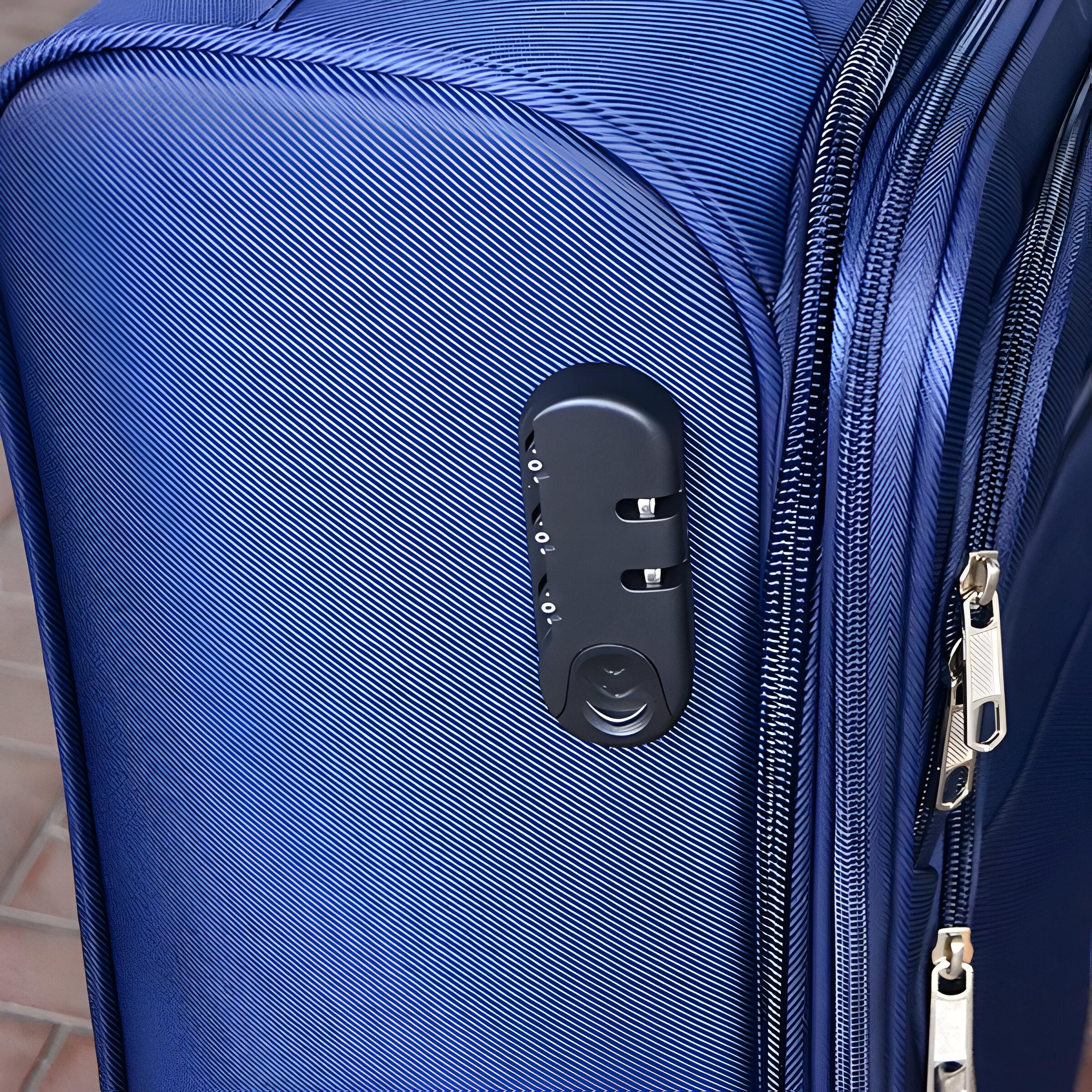 Набір з трьох валіз кордура з кодовим замком Синій (M90-3) - фото 4