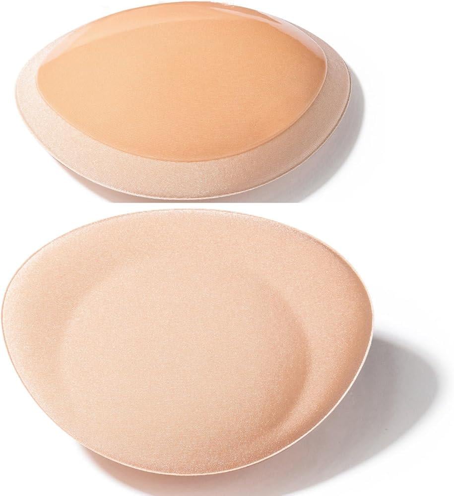 Вкладки самоклеящиеся силиконовые в купальник тройной пуш-ап 3 см Бежевый (TE-Р28-3)