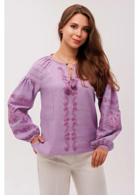 Вышиванка женская р. 52 Сиреневый (0904)