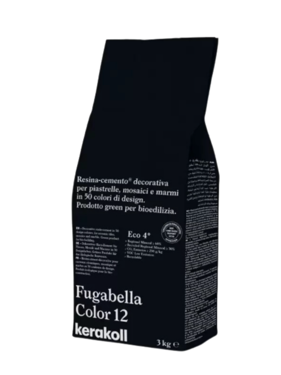 Фуга для швів Kerakoll Fugabella Color-12 3 кг  Чорний (KFG12)